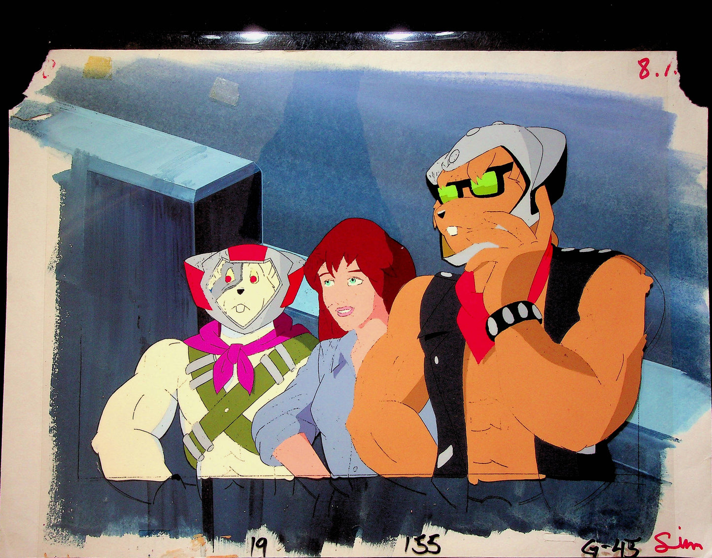 BIKER MICE FROM MARS Production 1993 Hand Painted Cel & Background