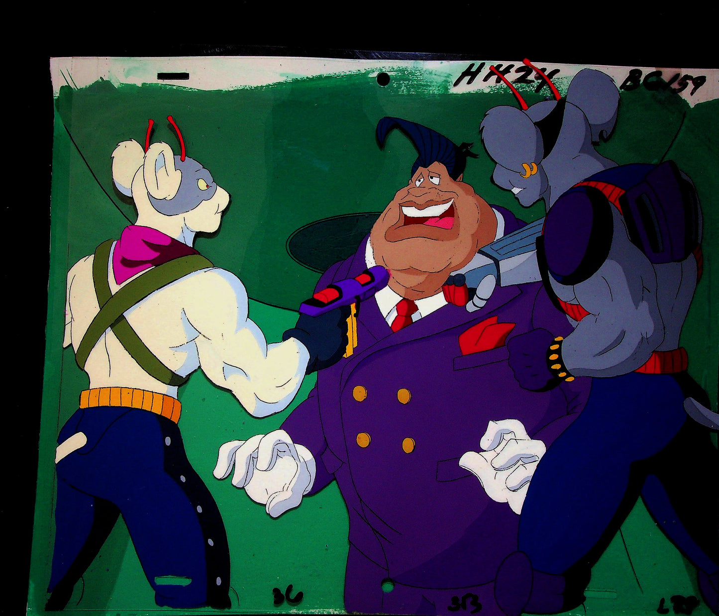 BIKER MICE FROM MARS Production 1993 Hand Painted Cel & Background
