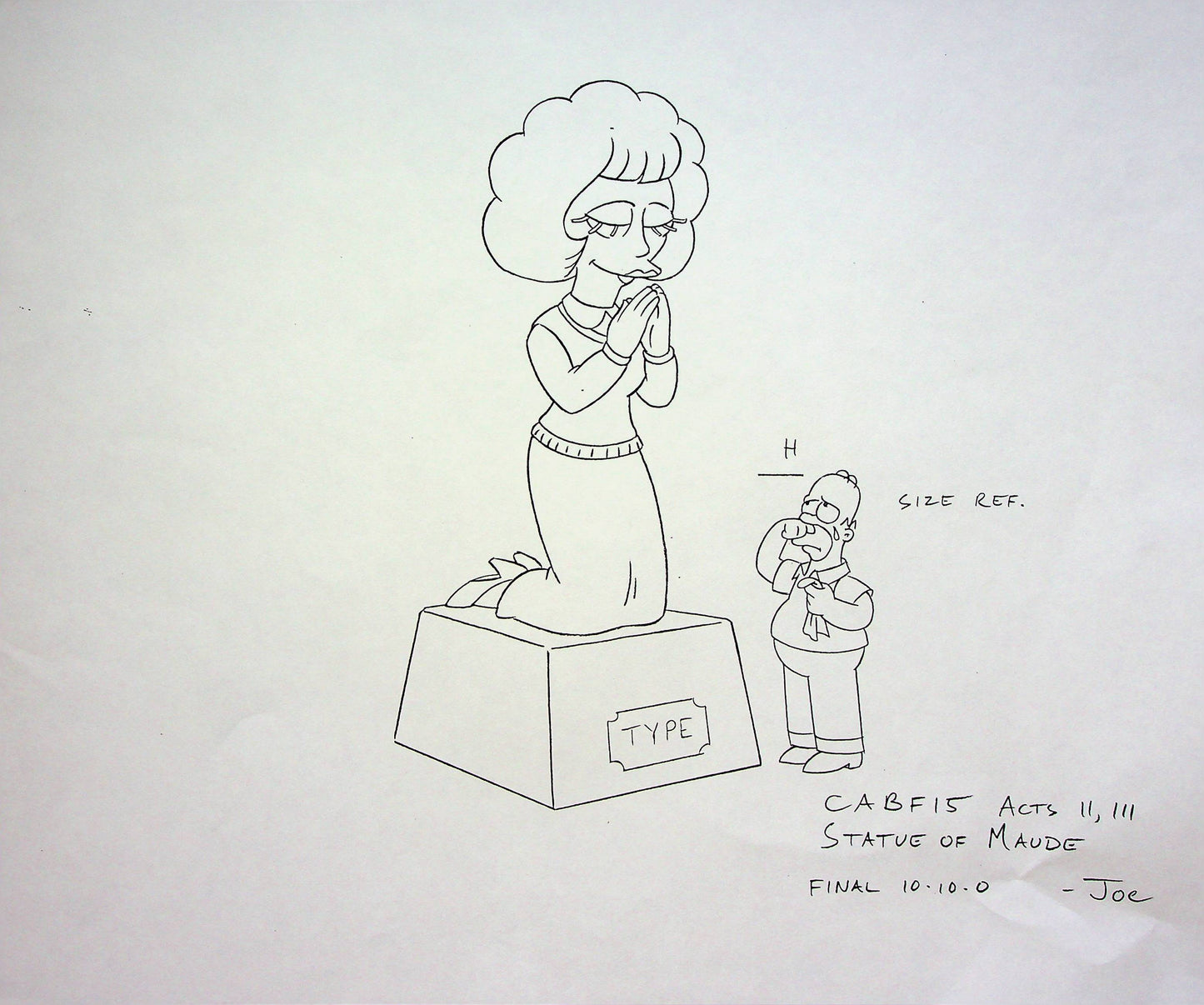 The Simpsons Production Background Copy Layout