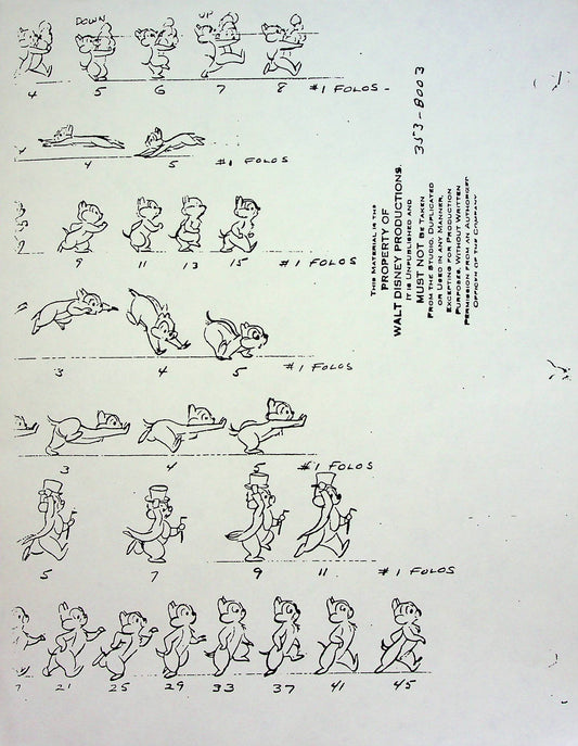 Chip and Dale Production Animation Model Pencil Copy