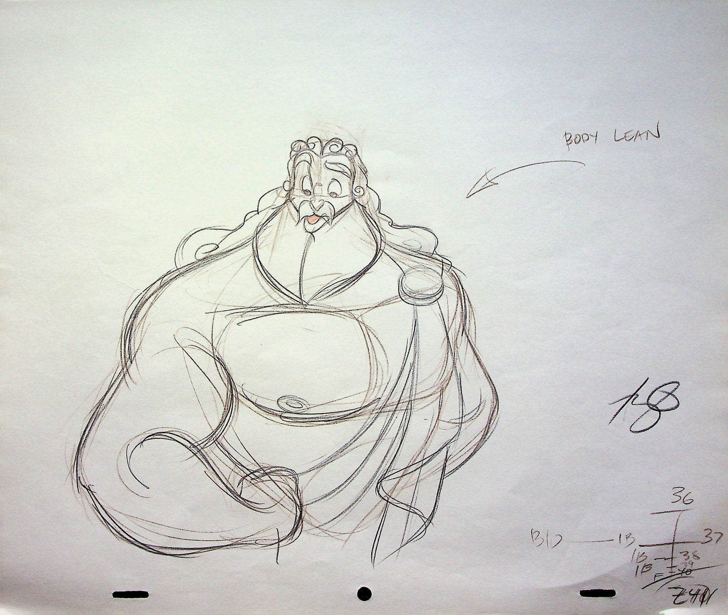 Hercules (1998 TV) Production SIGNED Romy Garcia Hand Drawn ZUES Pencil Disney