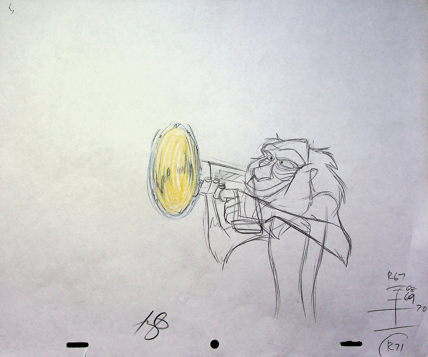 Timon & Pumbaa TV series 1995 SIGNED Romy Garcia Production RAFIKI Hand Drawn Pencil