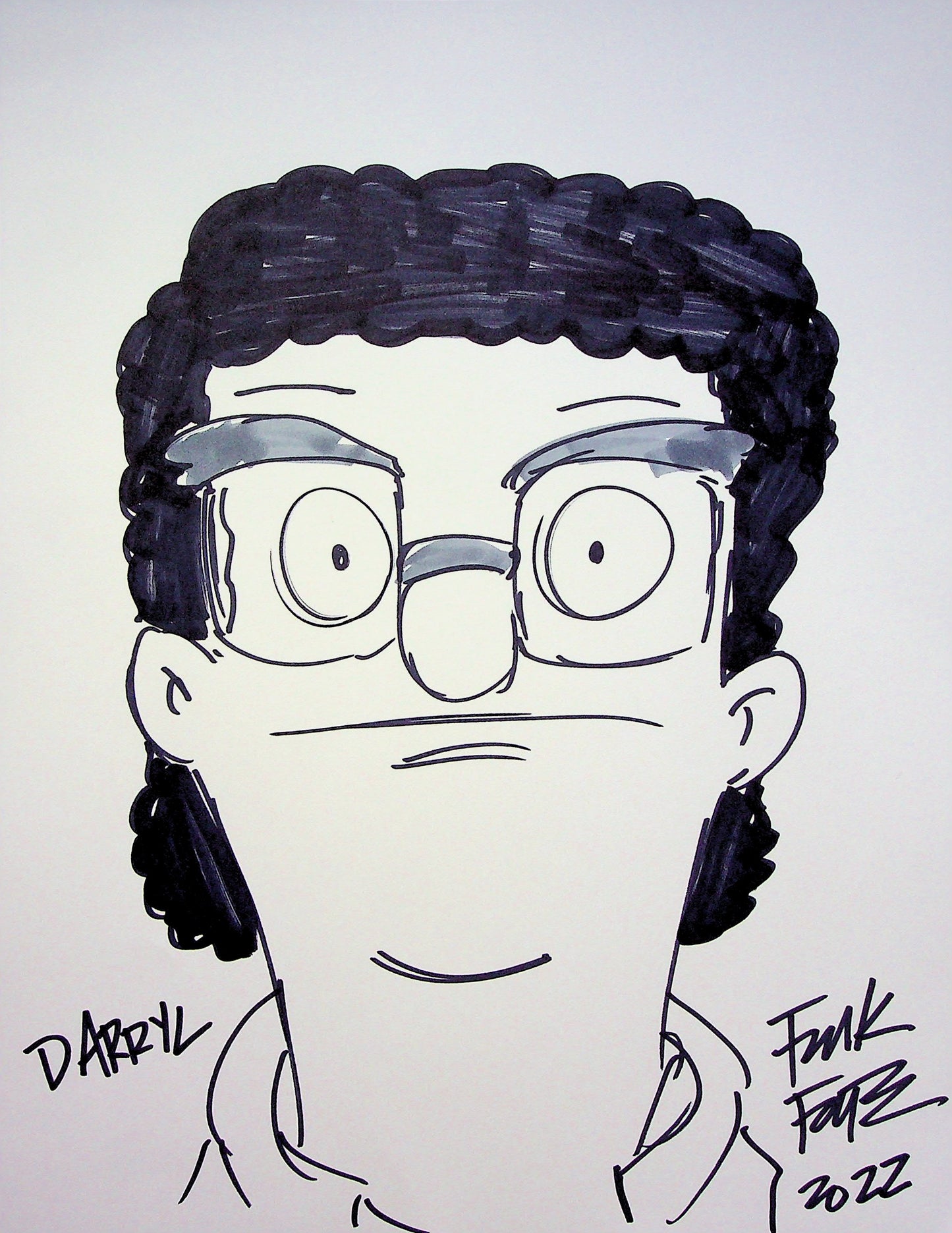 Bob's Burger SIGNED Frank Forte  Hand Inked Animation Pin-up Art 8.5x11