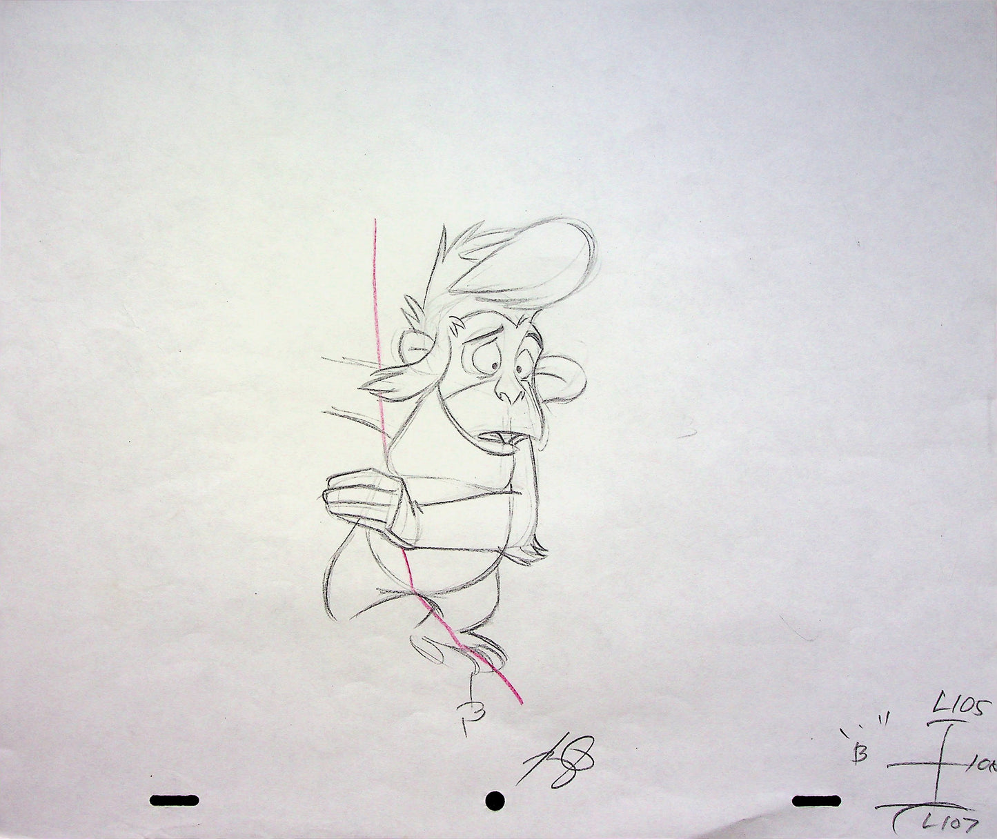 JUNGLE CUBS 1996 SIGNED Romy Garcia Production KING LOUIE Hand Drawn Pencil