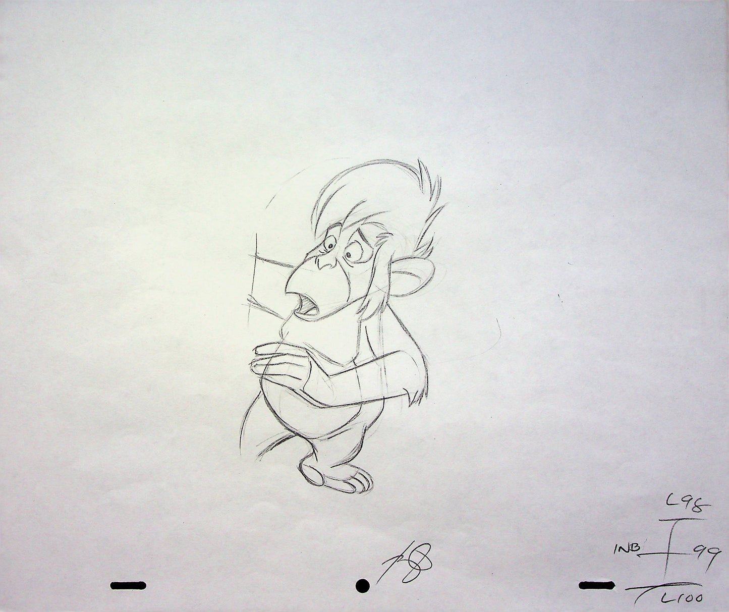 JUNGLE CUBS 1996 SIGNED Romy Garcia Production KING LOUIE Hand Drawn Pencil
