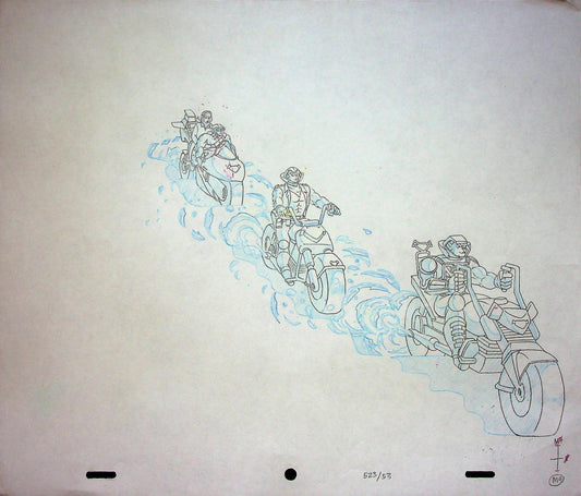 BIKER MICE FROM MARS Production 1993 Hand-Drawn Pencil Cel Marvel