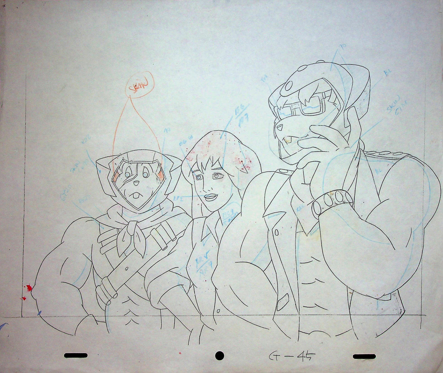 BIKER MICE FROM MARS Production 1993 Hand-Drawn Pencil Cel Marvel
