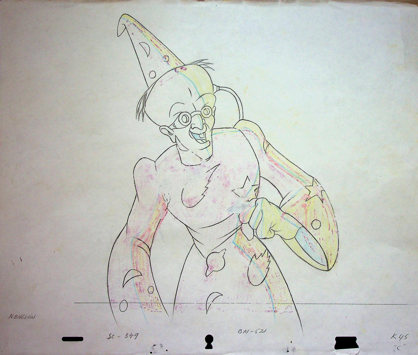 BIKER MICE FROM MARS Production 1993 Hand-Drawn Pencil Cel Marvel