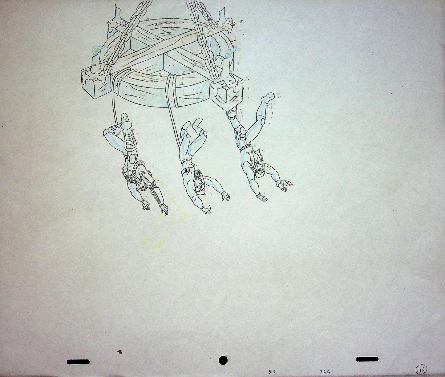 BIKER MICE FROM MARS Production 1993 Hand-Drawn Pencil Cel Marvel