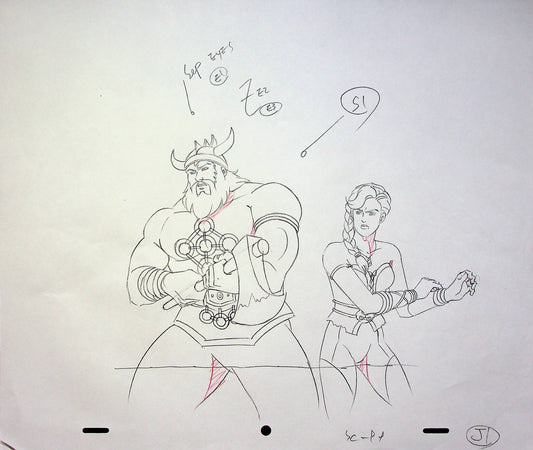 Conan The Adventurer Animation Original Hand Drawn Pencil Sunbow / Hasbro 1992