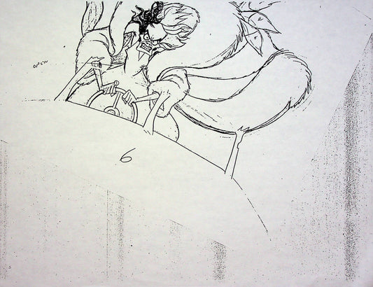 One Hundred and One Dalmatians 1961 Production Animation MODEL Pencil Copy - Cruella de Vil