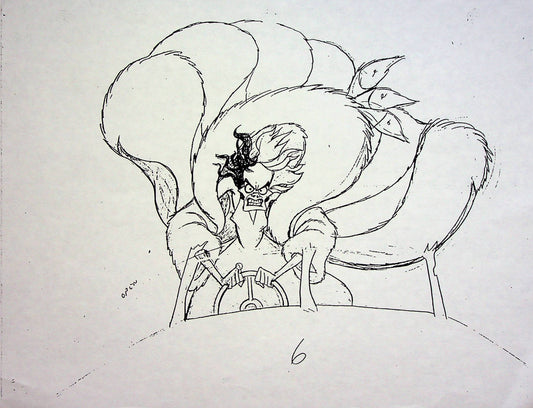 One Hundred and One Dalmatians 1961 Production Animation MODEL Pencil Copy - Cruella de Vil