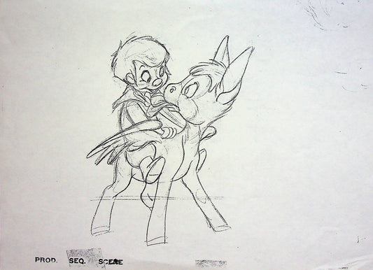 The Three Caballeros 1944 Production Animation Model Pencil Copy - Burrito