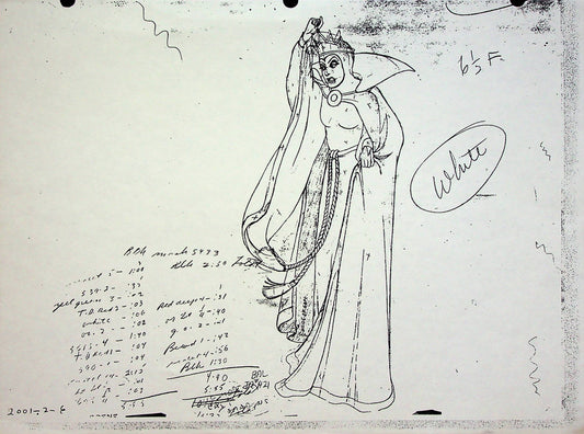 Snow White and the Seven Dwarfs 1937 Production Animation Model Pencil Copy - Evil Queen