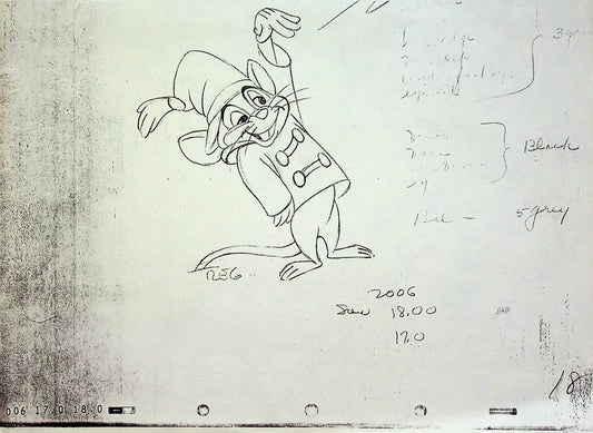 Dumbo 1941 Production Animation Model Pencil Copy - Timothy Q. Mouse