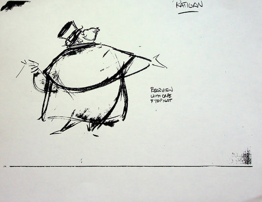 The Great Mouse Detective 1986 Production Animation Model Pencil Copy - Ratigan