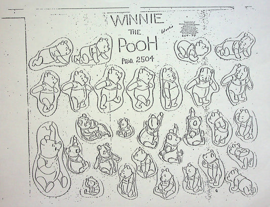 Winnie the Pooh Production Animation Model Pencil Copy