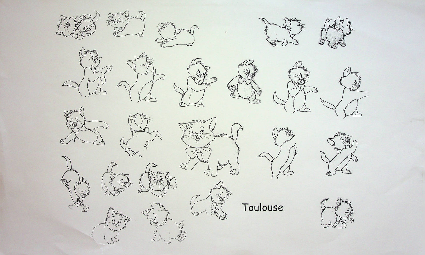 The Aristocats 1970 Production Animation Model Pencil Copy - Toulouse