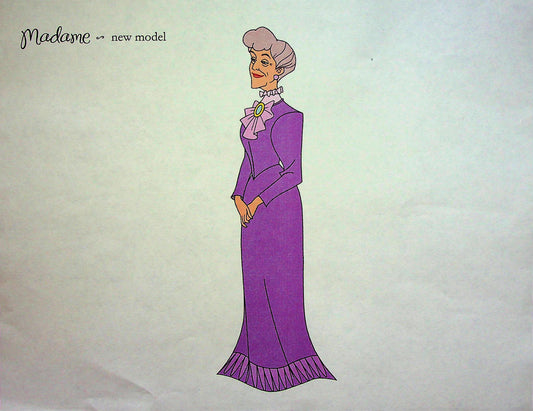 The Aristocats 1970 Production Animation Model Pencil Color Copy - Madame Adelaide Bonfamille