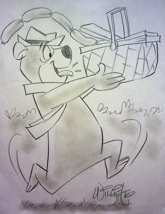 YOGI BEAR Willie Ito Signed Hand Drawn Pencil Animation Art 8"x11"