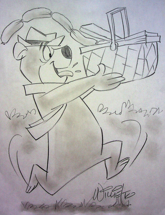 YOGI BEAR Willie Ito Signed Hand Drawn Pencil Animation Art 8"x11"