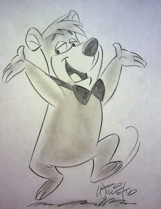 BOO-BOO BEAR Willie Ito Signed Hand Drawn Pencil Animation Art 8"x11"