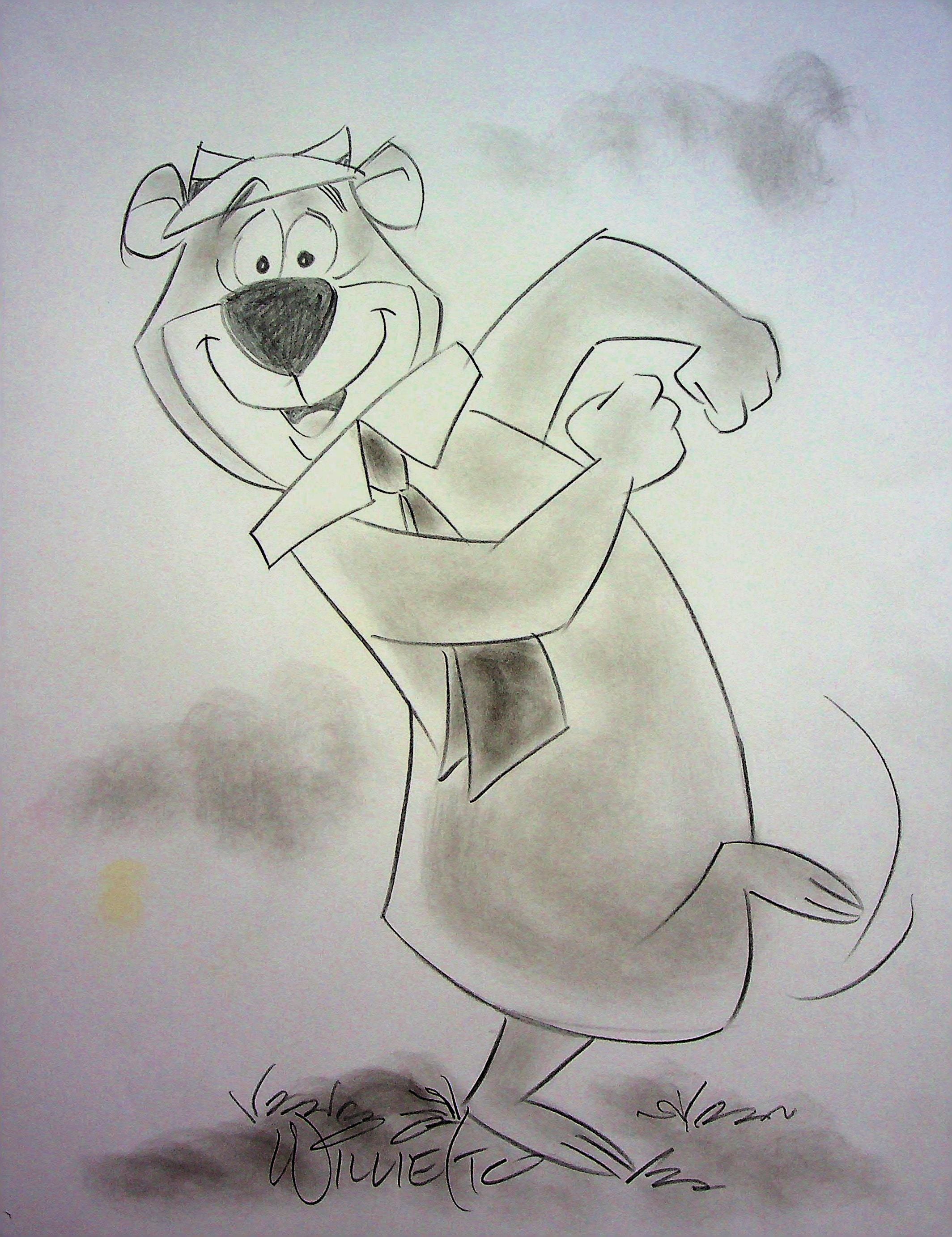 YOGI BEAR Willie Ito Signed Hand Drawn Pencil Animation Art 8