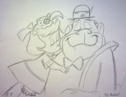 MAGILLA GORILLA Tony Benedict Signed Original Hand Drawn Animation Art 8"x11"