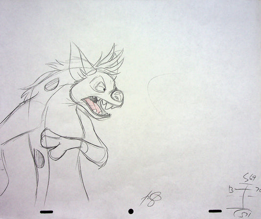 Timon & Pumbaa TV series 1995 SIGNED Romy Garcia Production SHENZI Hand Drawn Pencil