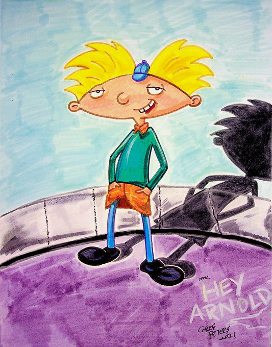 Greg Peters Signed ARNOLD - HEY! ARNOLD Hand Painted Animation Art