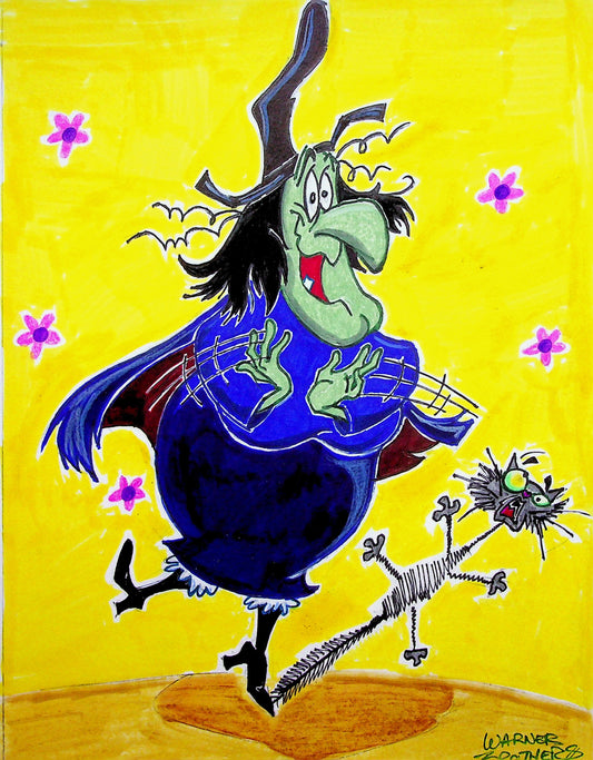 Greg Peters Signed WITCH HAZEL - LOONEY TOONS Hand Painted Animation Art