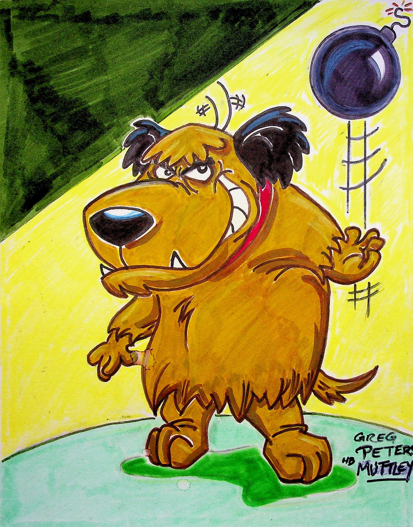 Greg Peters Signed MUTTLEY Hand Painted Animation Art