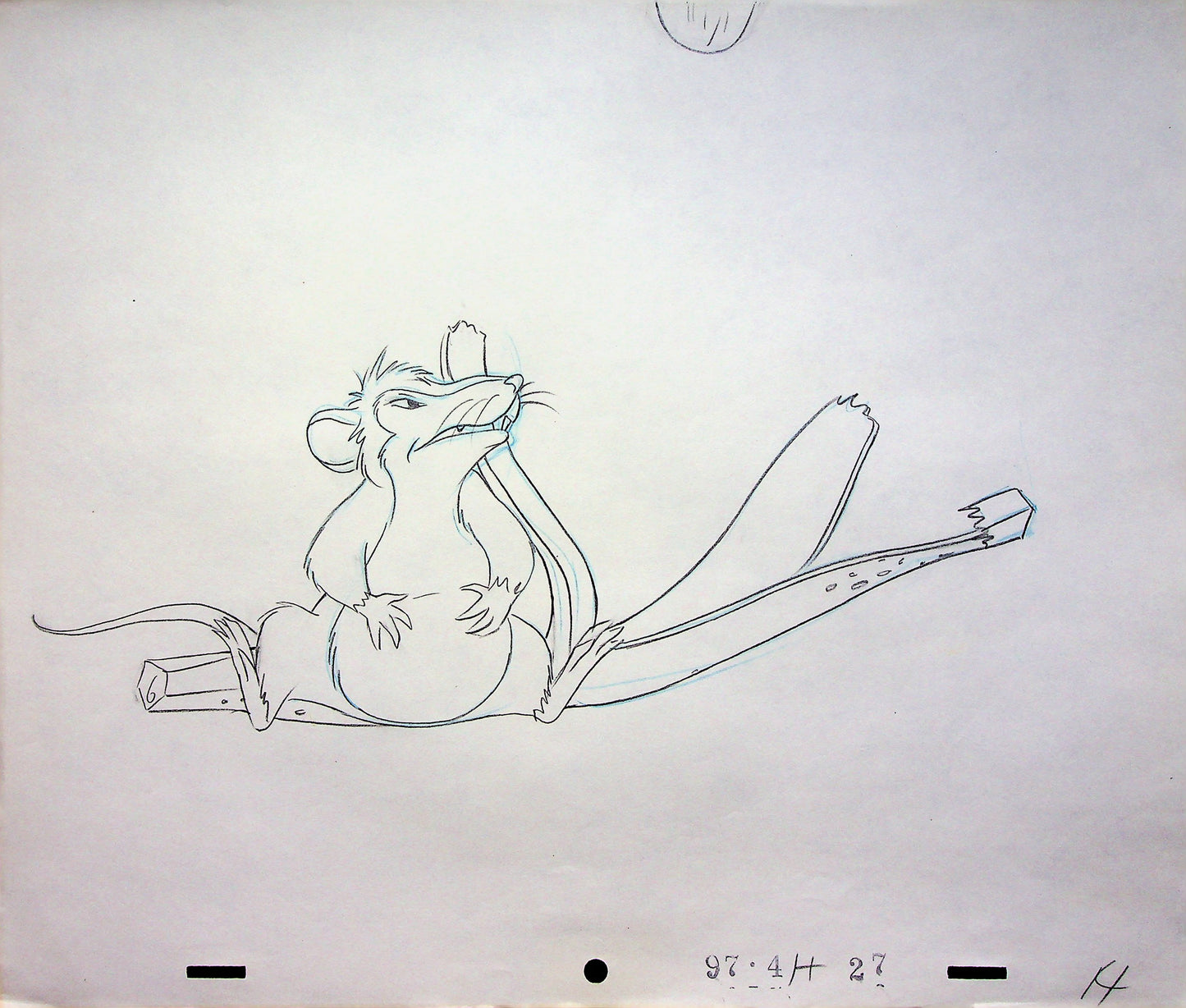 Charlotte's Web 1973 Film Production Hand Drawn TEMPLETON Animation Pencil