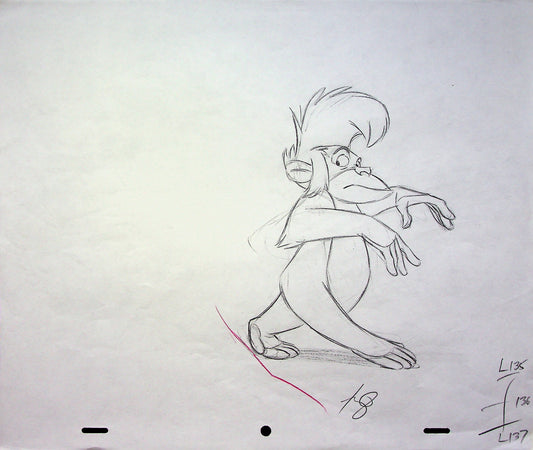 JUNGLE CUBS 1996 SIGNED Romy Garcia Production KING LOUIE Hand Drawn Pencil