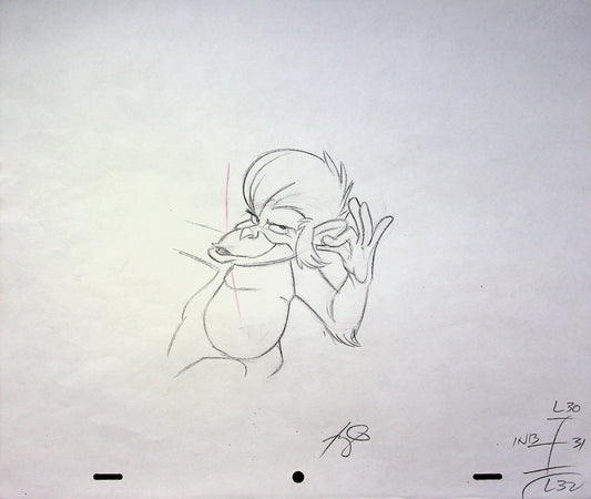 JUNGLE CUBS 1996 SIGNED Romy Garcia Production KING LOUIE Hand Drawn Pencil